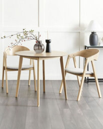 Beliani Set Of 2 Dining Chairs Yuba Wood Light Grey - thumbnail 2