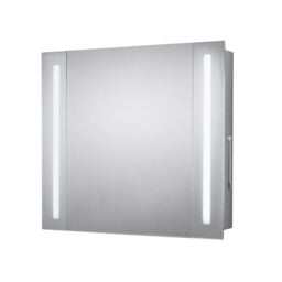 Sensio Finlay Wall-Mounted Illuminated Mirrored Bathroom Cabinet (W)650mm (H)600mm - thumbnail 2