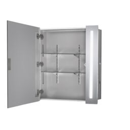 Sensio Finlay Wall-Mounted Illuminated Mirrored Bathroom Cabinet (W)650mm (H)600mm - thumbnail 3