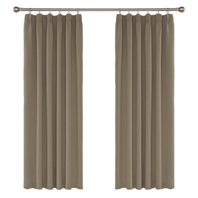 Deconovo Pencil Pleat Thermal Insulated Blackout Curtains Energy Saving Curtains Noise Reducing 52 X 84 Inch Khaki 2 Panels - image 1