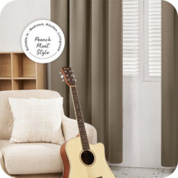 Deconovo Pencil Pleat Thermal Insulated Blackout Curtains Energy Saving Curtains Noise Reducing 52 X 84 Inch Khaki 2 Panels - thumbnail 2