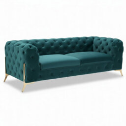 Stratus Interiors Modern Italian Chesterfield Sofa Plush Velvet 3 Seater 195W - thumbnail 1