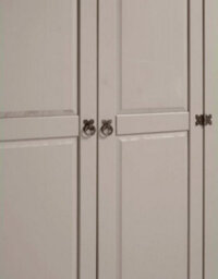 Mercers Furniture Corona Grey Wax 2 Door Arch Top Wardrobe Double Solid Wood Pine Wooden Painted With Mexican Styling - thumbnail 5