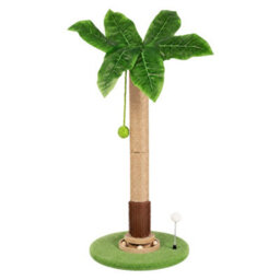 Skylos Cat Scratching Post 77Cm Palm Tree Cat Scratcher Balls Sisal Green - thumbnail 2