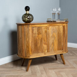 Elm Home And Products Elm Home And Garden Solid Mango Wooden 2 Door Cabinet Sidebaord Hall Tables 80Cm High, 100Cm Wide, 39Cm Deep - thumbnail 2