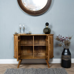 Elm Home And Products Elm Home And Garden Solid Mango Wooden 2 Door Cabinet Sidebaord Hall Tables 80Cm High, 100Cm Wide, 39Cm Deep - thumbnail 3