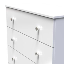 Yarmouth Ready Assembled Matt White No Effect 4 Drawer Wide Chest (H)875mm (W)740mm (D)390mm - thumbnail 3