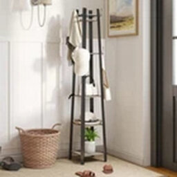 Grey Coat Rack, Industrial Storage With 8 Hooks - thumbnail 4