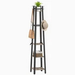 Grey Coat Rack, Industrial Storage With 8 Hooks