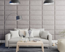 Aspire Easymount Wall Mounted Upholstered Panels, Modular Diy Headboard In Plush Velvet Fabric, Silver (Pack Of 2) - thumbnail 2