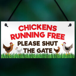 Red Ocean Chicken Gate Warning Sign - thumbnail 5