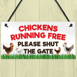 Red Ocean Chicken Gate Warning Sign - thumbnail 2
