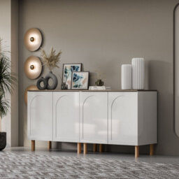 Decorotika Bohem 180 Cm Side Board White Walnut