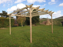 Arbor Garden Solutions Champion Wooden Garden Pergola Kit, 2.4M X 3M (Natural Finish) - thumbnail 5