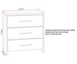 Seconique Seville Bedroom Set In Oak And White Sheen Finish. - thumbnail 6