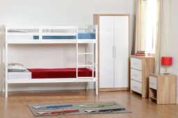 Seconique Seville Bedroom Set In Oak And White Sheen Finish. - thumbnail 9