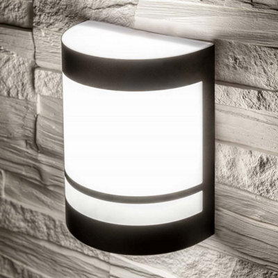 CGC Lighting Cgc Kala Black Stainless Steel Curved Outdoor Garden Wall Light - image 1