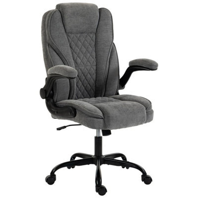 Ergonomic Office Chair, Desk Chair With Flip-Up Armrest, Pocket Springs, Grey - image 1