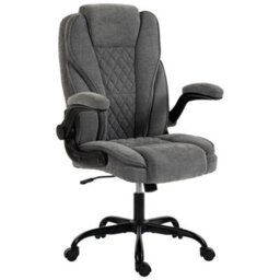 Ergonomic Office Chair, Desk Chair With Flip-Up Armrest, Pocket Springs, Grey - thumbnail 1