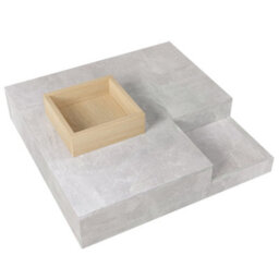 Matteo Modern Coffee Table With Removable Wooden Storage Box - Concrete Grey & Wood - thumbnail 8