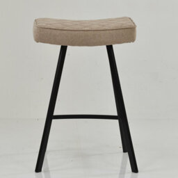 Lakeland Furniture Harper Fawn Brown Fabric Black Fixed Leg Base Bar Stool - thumbnail 6
