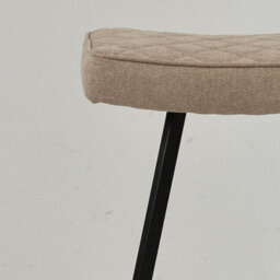 Lakeland Furniture Harper Fawn Brown Fabric Black Fixed Leg Base Bar Stool - thumbnail 7