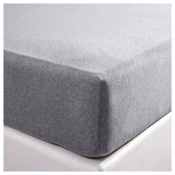 Ameha 100% Cotton Jersey Fitted Sheet Grey Soft Anti Allergy 30Cm Extra Deep Easy Care Double Bed Sheet 137 X 190Cm - thumbnail 7