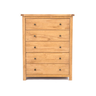 Cabinet Bits Lugo 5 Drawer Chest Of Drawers Brass Knob - image 1