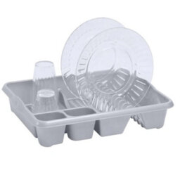 STAR SUPPLIES 2X Silver Large Home Kitchen Dish Cups/mug & Cutlery Drainer With Integral Handles - thumbnail 2