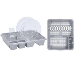 STAR SUPPLIES 2X Silver Large Home Kitchen Dish Cups/mug & Cutlery Drainer With Integral Handles