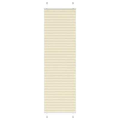 Berkfield Pleated Blind Cream 60X200 Cm Fabric Width 59.4 Cm Polyester - image 1