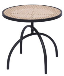 Nordlys Metal With Rattan Top Side Table Exotic Boho Living Room - thumbnail 2