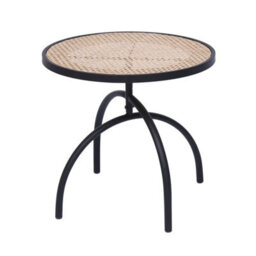 Nordlys Metal With Rattan Top Side Table Exotic Boho Living Room - thumbnail 1