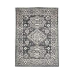 Melrose Colorama Medallion Pattern Grey Traditional Large Indoor Area Rug 160/230Cm - thumbnail 4