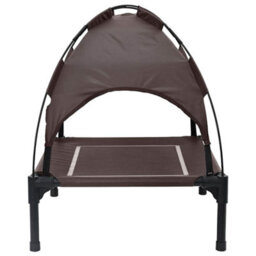 Walplus Brown Dog Bed M Steel Frame Raised Pet Bed Indoor Outdoor - thumbnail 5