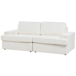 Beliani Living Room Set 4 Seater Alla Boucle Off-White - thumbnail 6