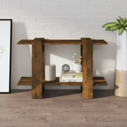 Berkfield Book Cabinet/room Divider Smoked Oak 80X30X51 Cm - thumbnail 3