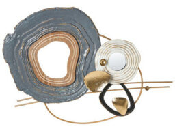 Wyld And Coco Modern Hand-Painted Iron Wall Sculpture Multicolour Abstract Metal Mural, Approx. W89 X D5 X H62Cm - thumbnail 3