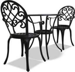 Centurion Supports Prego Garden And Patio Table And 2 Large Chairs With Armrests Cast Aluminium Bistro Set - thumbnail 8