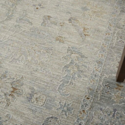 Light Grey Bordered Floral ,traditional Persian Rug For Bedroom & Living Room-160Cm X 234Cm - thumbnail 5