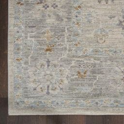 Light Grey Bordered Floral ,traditional Persian Rug For Bedroom & Living Room-160Cm X 234Cm - thumbnail 4