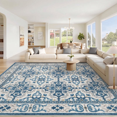 Moonlight Bedding Living Room Rugs Washable Area Rugs Non-Slip Low Pile Printed Rugs (Luna, 200X290Cm) - image 1