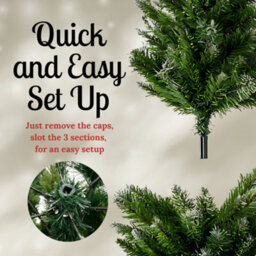 Evre Artificial Christmas Tree 6Ft 180Cm Extra Bushy 800 Tips Strong Metal Stand - 4/5/6/7/8 Ft Available - thumbnail 6
