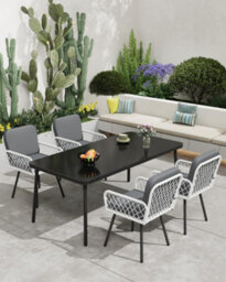 Set Of 2 Hand-Woven Pe Rattan Patio Dining Armchairs, Removable Cushions, For Garden Balcony Deck - thumbnail 5