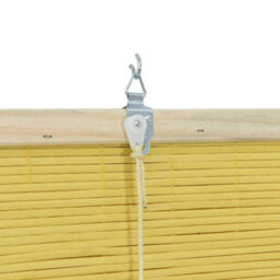 Berkfield Window Blinds & Shades With Curtains Manual Yellow Bamboo - thumbnail 8