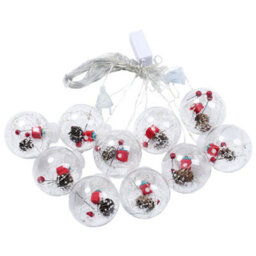 Living And Home 150 Led Lights Decorative Hanging Ball Christmas Ornament Set With Sucker 8Cm - thumbnail 4