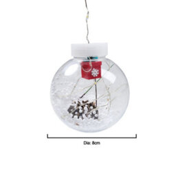 Living And Home 150 Led Lights Decorative Hanging Ball Christmas Ornament Set With Sucker 8Cm - thumbnail 5