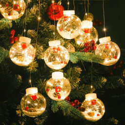 Living And Home 150 Led Lights Decorative Hanging Ball Christmas Ornament Set With Sucker 8Cm - thumbnail 1