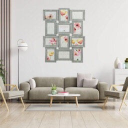 Trendi Large Multi Aperture Photo Frame For 12 6 X 4 Photos  Grey Photo - thumbnail 1