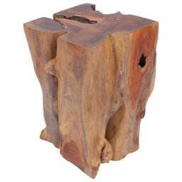 Walplus Solid Teak Wood Stool Durable And Elegant Seating Option - thumbnail 4